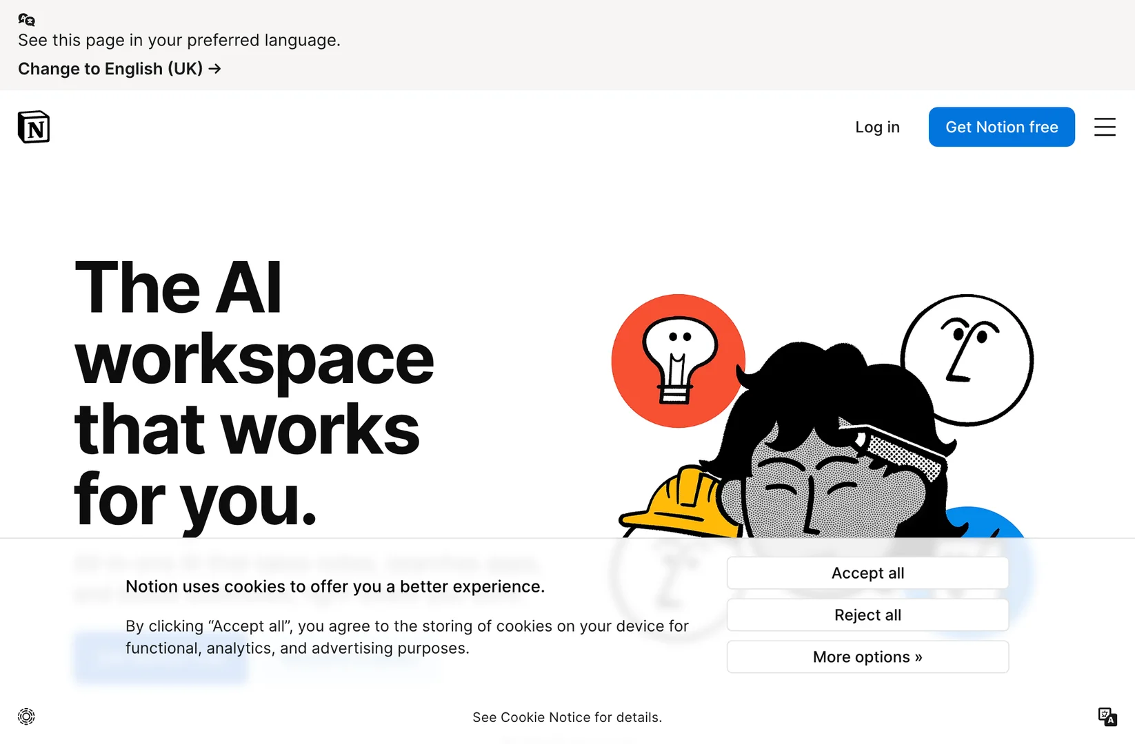 Notion AI skärmbild